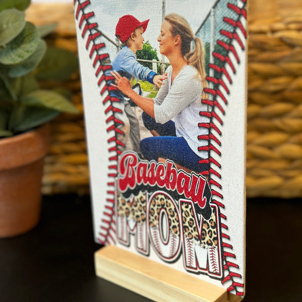 Baseball Mom Photo Canvas