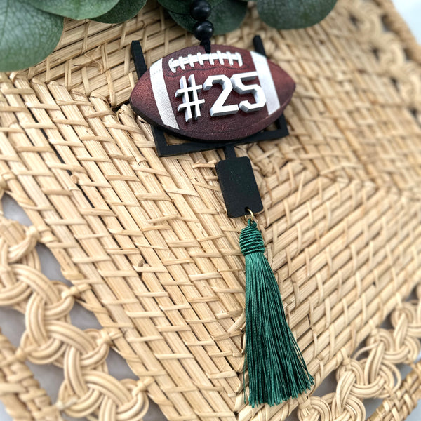 Personalized Football Car Charm