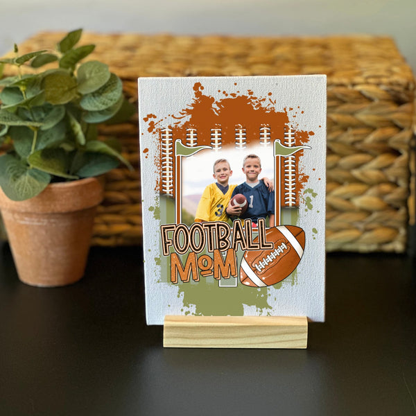 Football Mom Photo Canvas