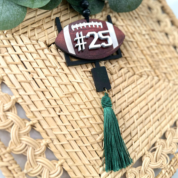 Personalized Football Car Charm