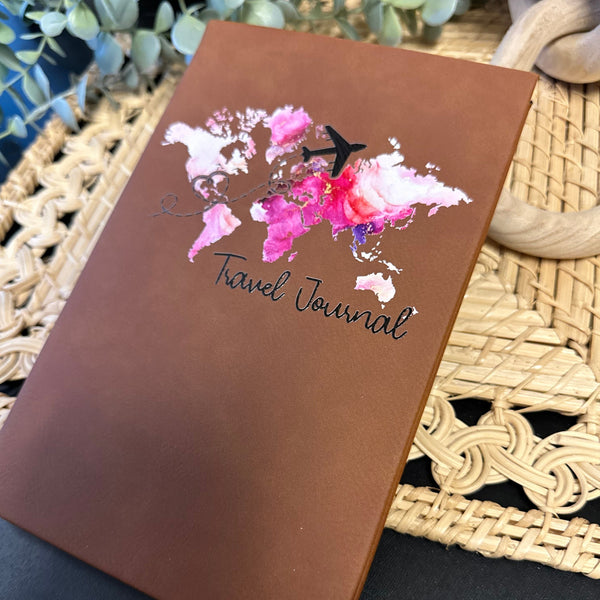 Printed Travel Leatherette Journal