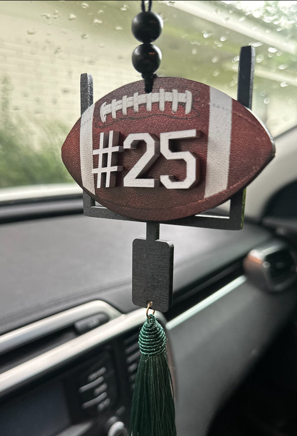 Personalized Football Car Charm