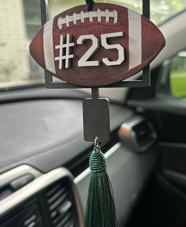 Personalized Football Car Charm