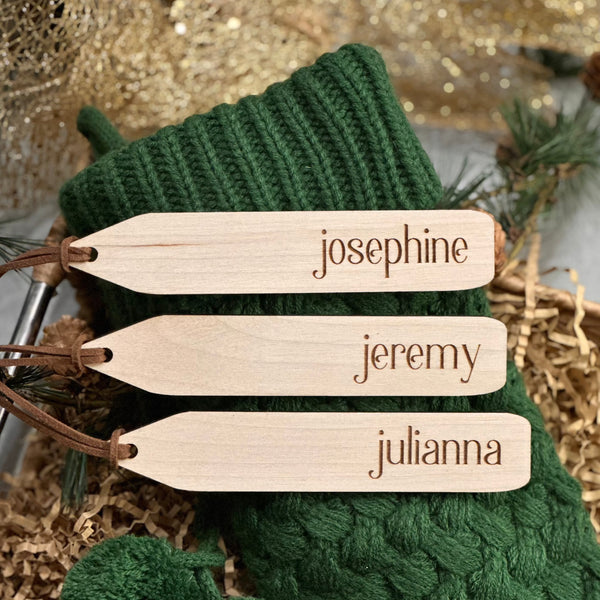 Personalized Christmas Stocking Tags