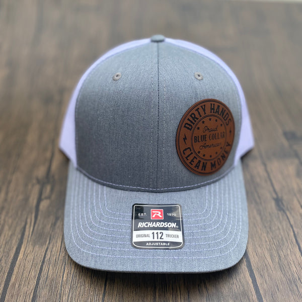 Proud Blue Collar American Leatherette Patch Hat Richardson 112 Trucker Hat