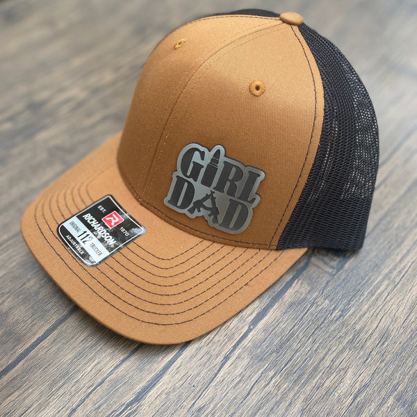 Girl Dad Stainless Steel/Black Acrylic Patch Hat Richardson 112 Trucker Hat