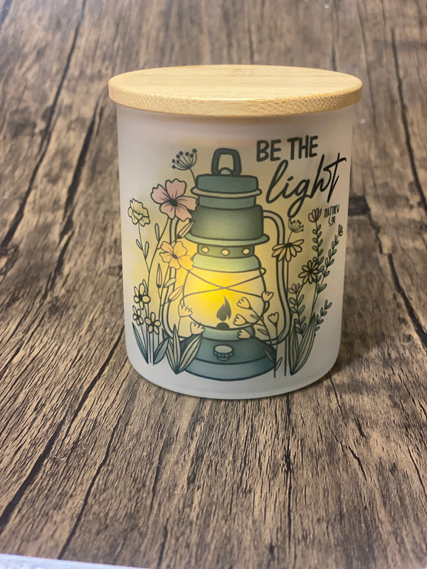 Be the Light Lantern Candle Jar with Tea Light