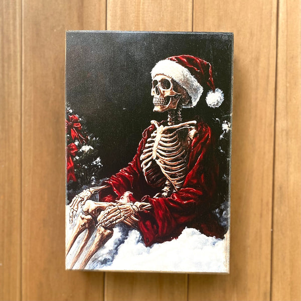 Christmas Skeleton Wooden Box style sign