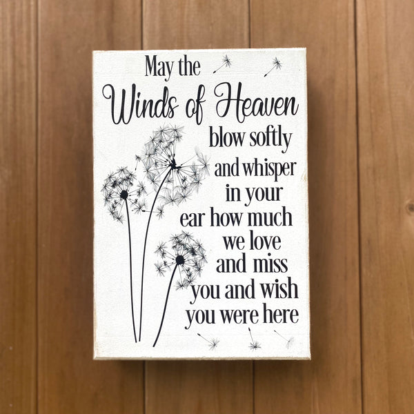 Winds of Heaven Wooden Box style sign