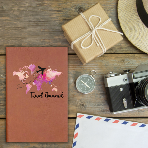 Printed Travel Leatherette Journal