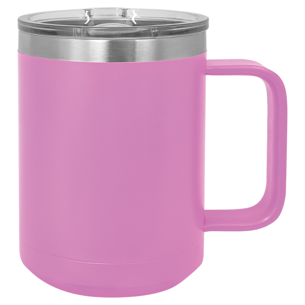 Blank 15 oz. Coffee Mug w/slider Lid