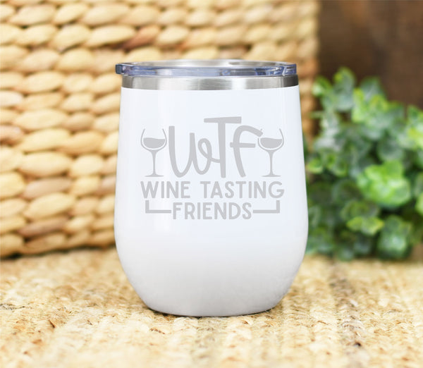 Wine Tasting Friends 12oz Wine Tumbler