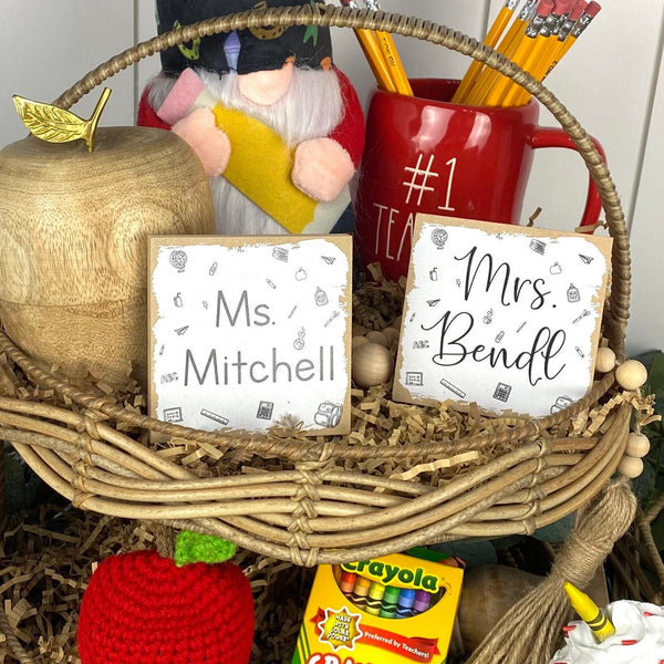 Personalized Mini Teacher Signs