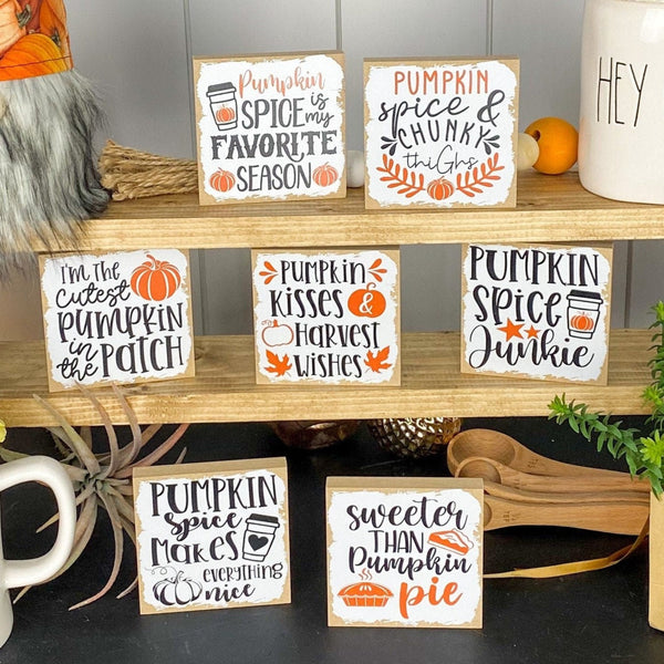 Pumpkin Mini Printed Signs