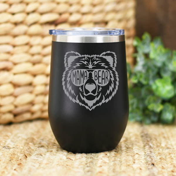 Momma Bear 12 Oz Wine Tumbler